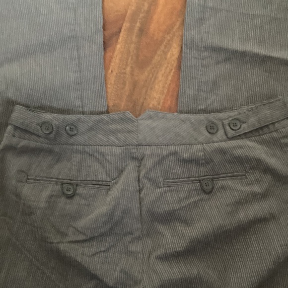 Gray Pinstripe Smart Set Trousers - Picture 2 of 4